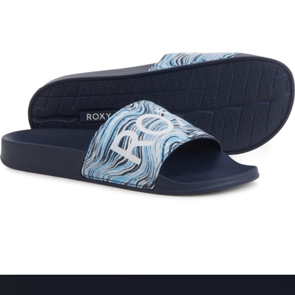 Navy Roxy Sandals - Picture 2 of 7